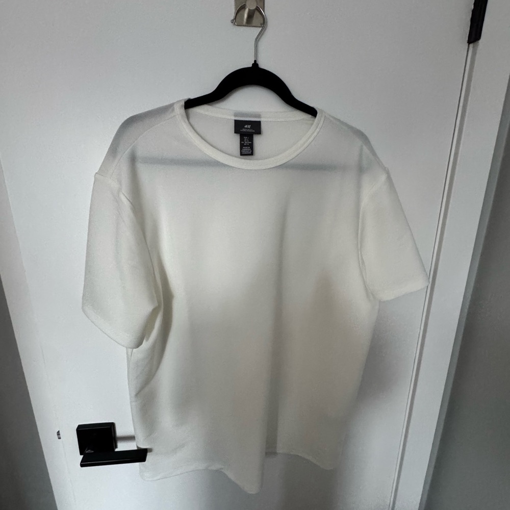 H&M White Short Sleeve Tee